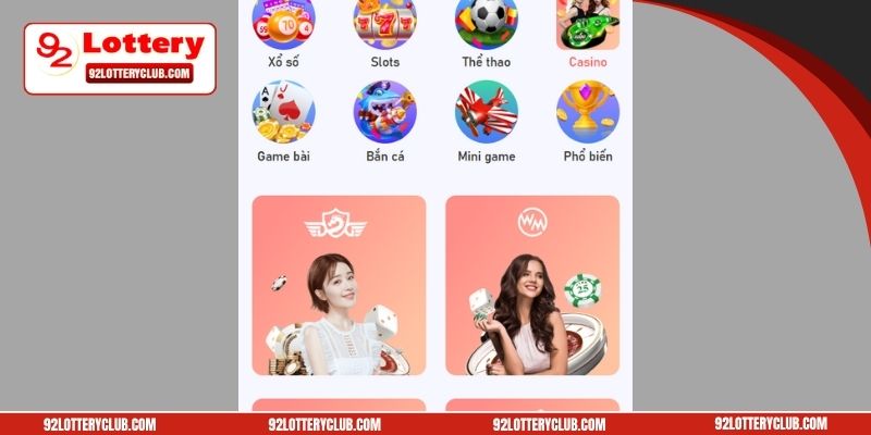 Danh mục cá cược sôi động hấp dẫn bậc nhất tại 92Lottery