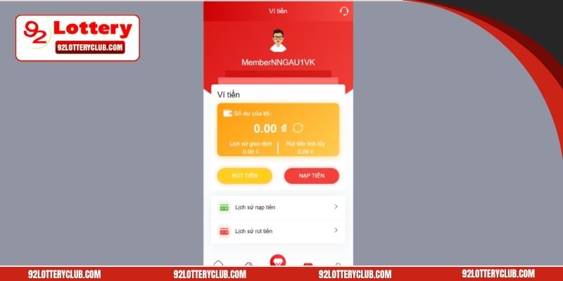 Thời điểm đông và bảo trì rút tiền 92lottery chậm